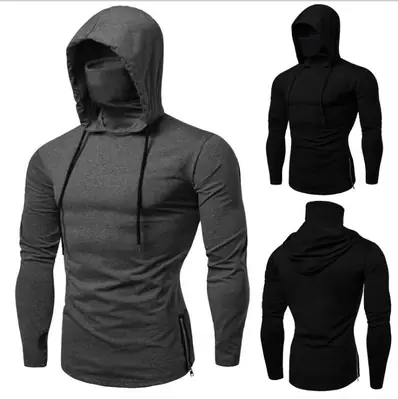 Men's Black Hooded Long Sleeve T-Shirt Call of Duty