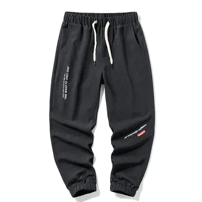 Men Grey Jogger Pants Korean Style 2025 Autumn Winter