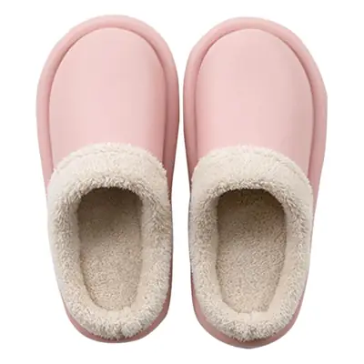 New autumn and winter cotton shoes women's solid color casual outerwear fleece-lined warm non-slip wear-resistant waterproof home cotton slippers