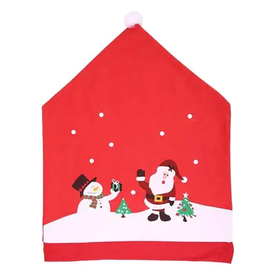 Christmas Snowman Chair Covers Red Decor