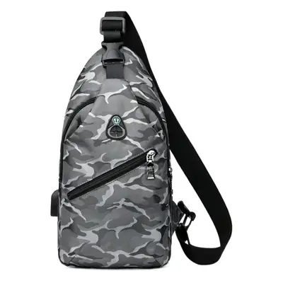 Men's Black Korean Style Chest Bag Single Shoulder Crossbody