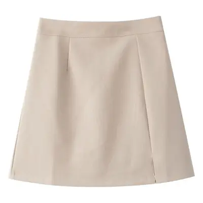 Black A-Shape Korean Women Skirt Anti-Light Lining 4087