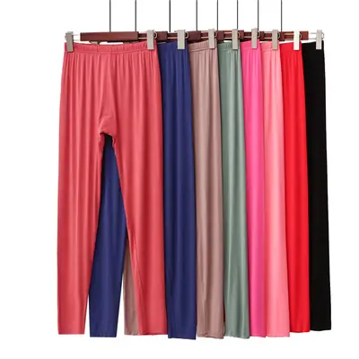 Women's Blue Modal Slim Fit Leggings Large