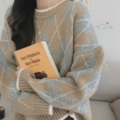 Women Lazy Sweater Winter 2026 Loose Patterned