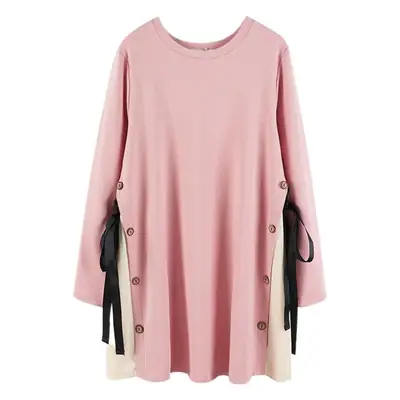 Maternity T-shirt Dress Black Long Sleeve Plus Size
