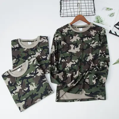 Autumn Camo Cotton Long Sleeve T-Shirt Set