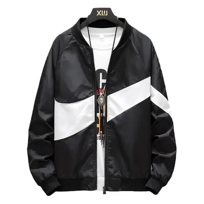 2025 Men's Black White Korean Style Jacket