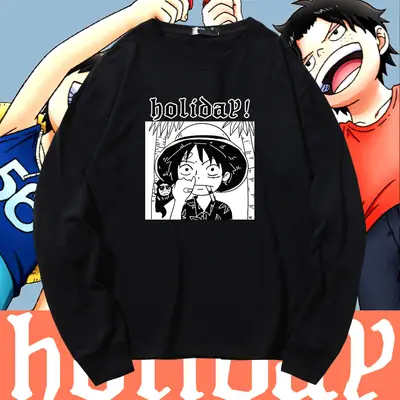 One Piece Luffy Holiday Red Sweatshirt