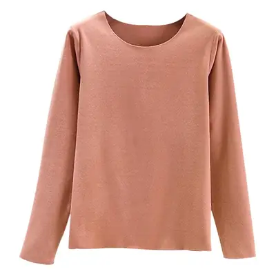 2023 Winter Velvet Round Neck Long Sleeve T-Shirt for Women Plus Size