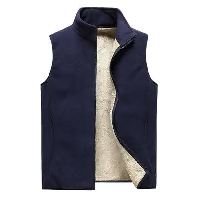 Men's Velvet Collar Vest Grey Large