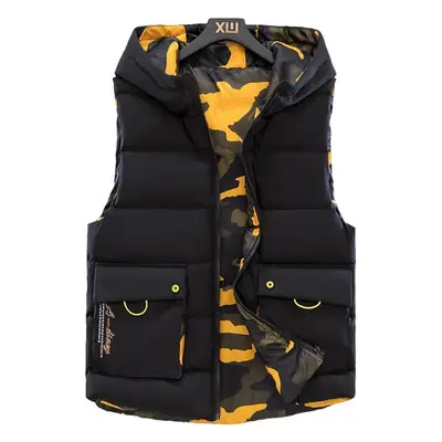 Winter Men's Reversible Camo Sleeveless Vest