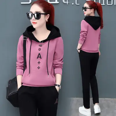 Women Casual Sweatshirt Track Suit Mint Green Loose Fit 2026