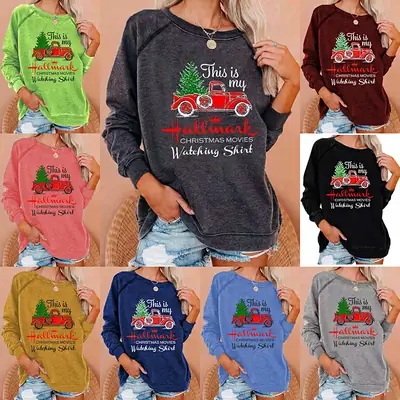 Women's Hallmark Christmas Sweater Shirt White