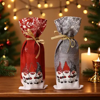 2020 Christmas Champagne Bottle Set with Forester Print