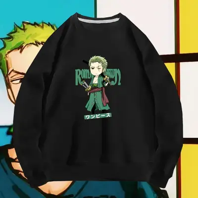 Men's Blue Anime Zorro Solon Crewneck Sweatshirt