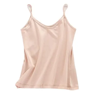 Popular Pure Cotton Camisole Women's Knitted Outer Wear Large Size Suspbottomer Inner Layering Shirt Pure Color Bottoming Vest Women's Summer
