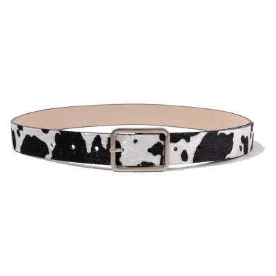Cow Print Belt for Women PU Leather