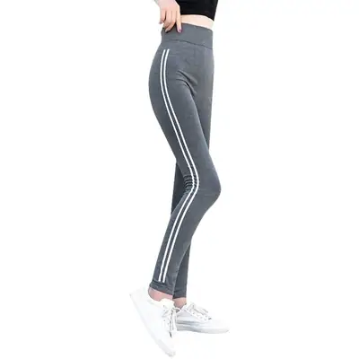 Grey Printed Leggings Plus Size Fat MM200