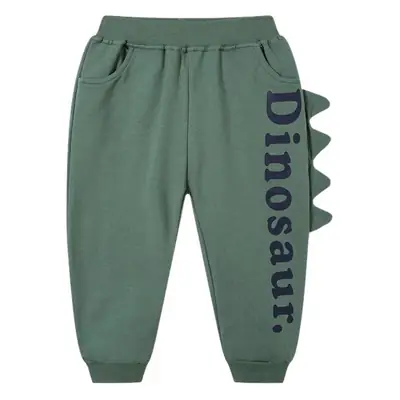 Dinosaur Printed Green Sweatpants for Boys Girls