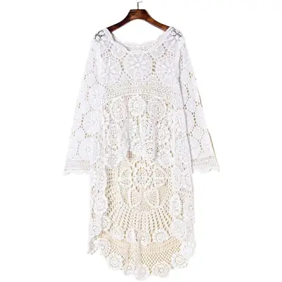 Pure Cotton Embroidered Vest Dress for Women
