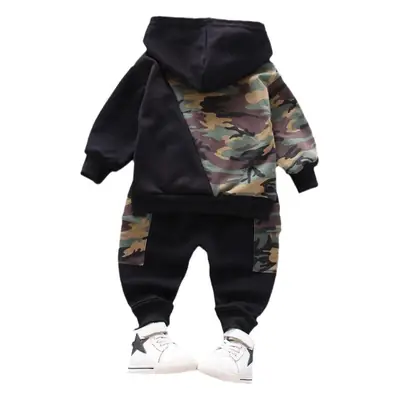 Boys Camouflage Hoodie Sweatshirt Set One Piece Drop Shipping
