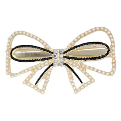 Sweet Double Heart Diamond Rice Pearl Hairpin for Women