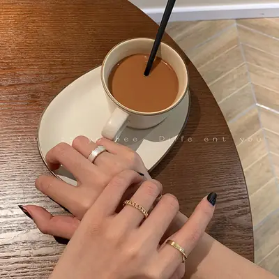 14K Real Gold Plated Fashion Rings for Men