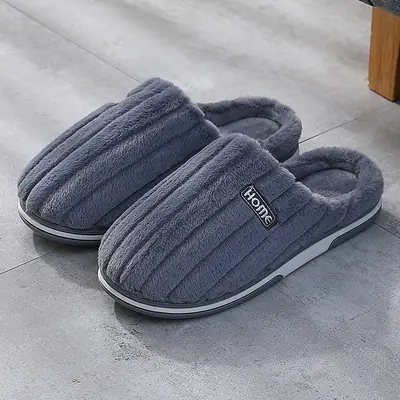 Women Cotton Wool Slippers Winter Warm Indoor Non-Slip