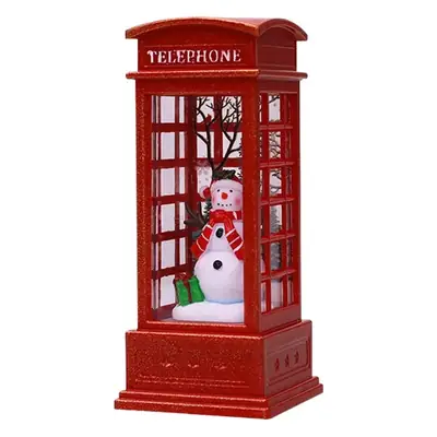 2022 Christmas LED Phone Booth Decorations Set of 4