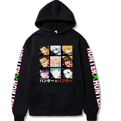 Red All-Human Cartoon Hoodie for Men