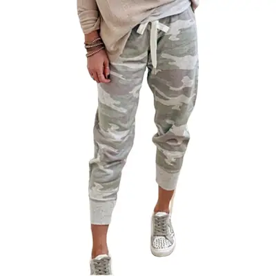 Camouflage Print Jogger Pants for Women 2025