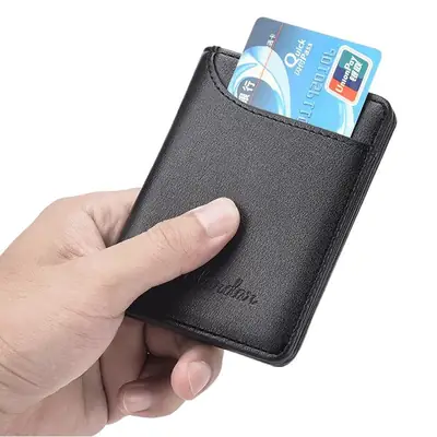 Slardar Ultra-Thin Men's Wallet Men's Vertical Small Wallet Driver's License Youth Mini Student Coin Purse Card Holder