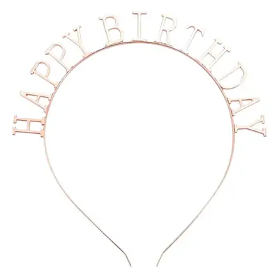Happy Birthday Headband with Alloy Letters
