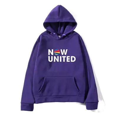 New United Logo Hoodie Red Men Loose Fit