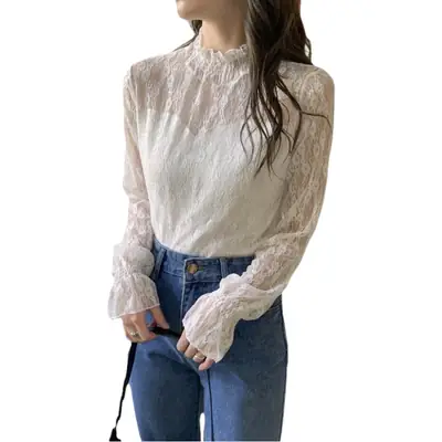 2024 Lace Velvet Top with Double Layer & Large Size