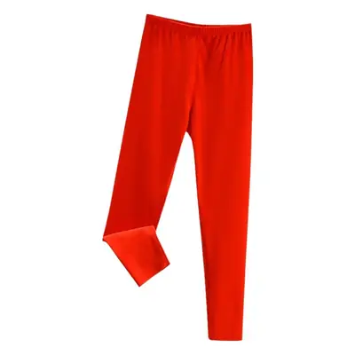 Women Velvet Padded Warm Leggings Pink