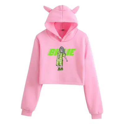 Billie Eilis Hooded Sweatshirt Black Cat Ear Design