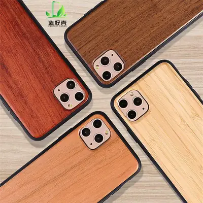 Wooden iPhone 11/14 Protection Cases Bamboo Color