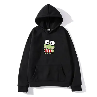 Blue Cartoon Frog Hoodie for Men Women Winter Casual