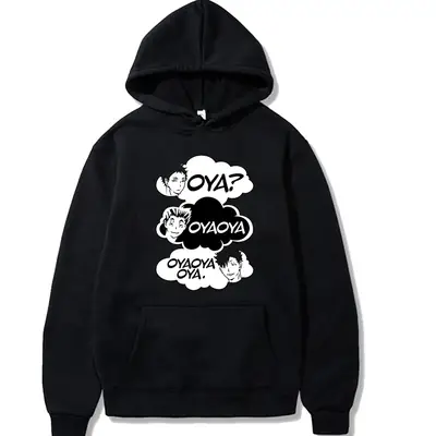 Gray Cartoon Hoodie for Boys Male Anime Design