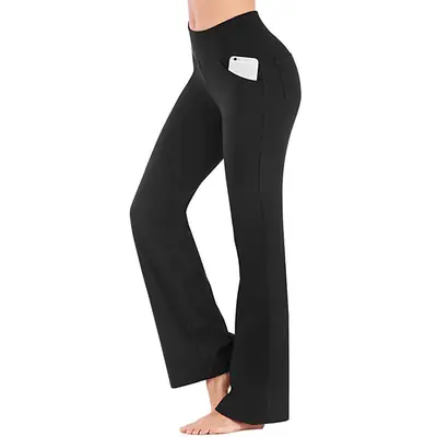 Women's Navy Wide Leg Pants with Pocket