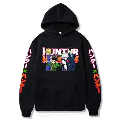 All-time HUNTER Cartoon Hooded Sweatshirt Yellow