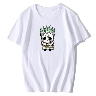 Dr.STONE STONE Anime T-Shirt Black Short Sleeve
