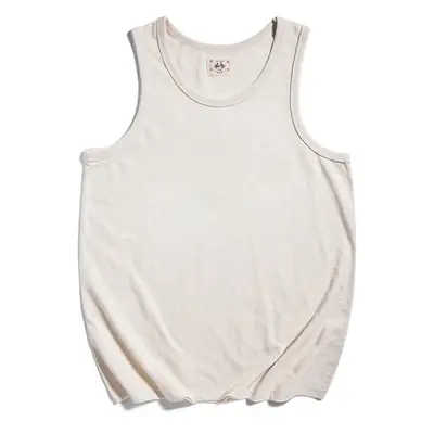 Vintage Men's Slub Cotton Vest T-Shirt Off White