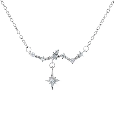 Korean Style Star Tassel Clavicle Necklace for Women