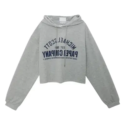 Women Letter Print Hoodie White 2025 Autumn