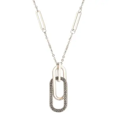 Rose Gold Double Ring Hip Hop Necklace for Women