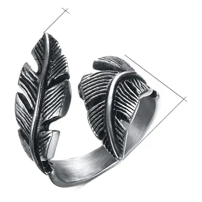27MM Feather Casting Ring Stainless Steel European American