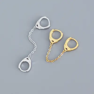 Cross-Border Stacked Earrings Gold & Silver Women
