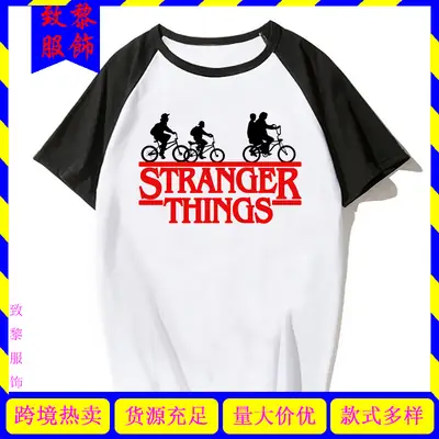 2019 THINGS Printed Raglan Sleeve T-Shirt White Black
